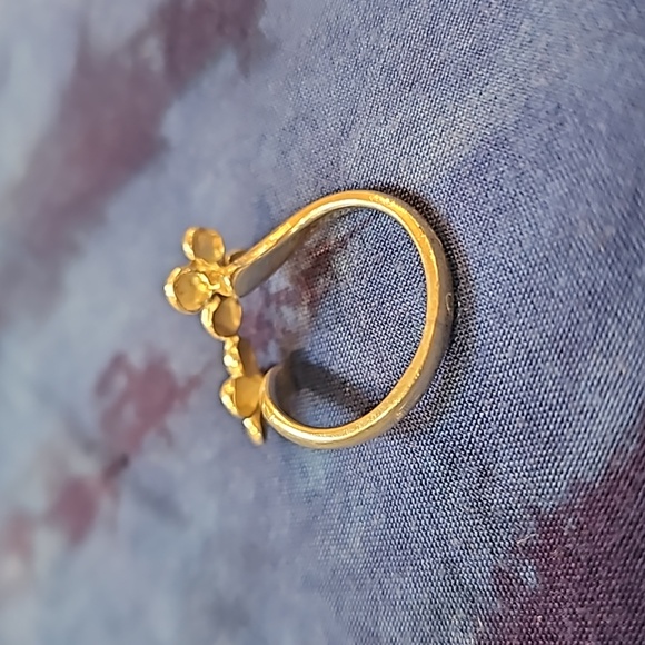 Sterling Silver | 925 | 4 Petaled | 2 flower Ring | Size 7 - Picture 7 of 12